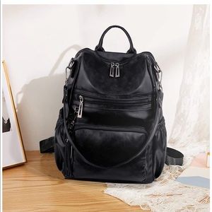 Vegan Leather Backpack Purse